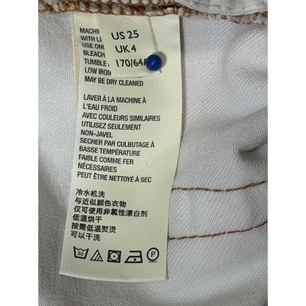 We The Free Jeans Womens 25 Multicolor Skinny Mid Rise Tribal Print Raw Hem‎ - Picture 10 of 14